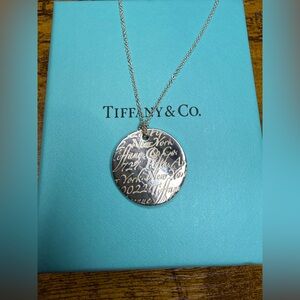 🔥❤️Authentic Tiffany & Co. Notes “727 Fifth Ave, New York” Necklace – 925 ❤️🔥
